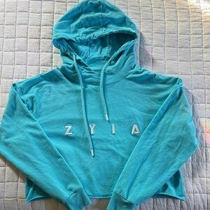 ZYIA Teal Cropped Hoodie